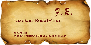 Fazekas Rudolfina névjegykártya