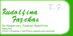 rudolfina fazekas business card